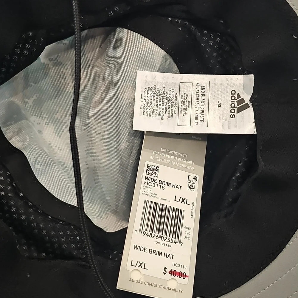 Adidas Wide Brim Camo Bucket Hat  L/XL
